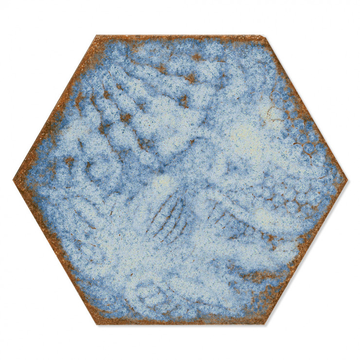 Hexagon Klinker Gaudi Blå 22x25 cm-1